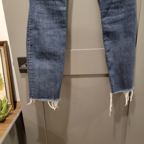 MOTHER High Waisted Looker Ankle Fray Cat Attack Jeans 24 - Picture 10 of 12